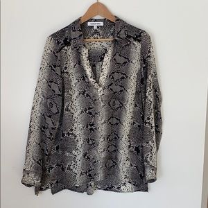 Elizabeth and James snake print v-neck blouse